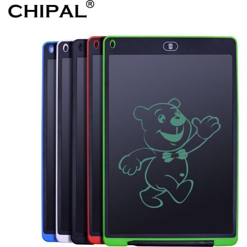 CHIPAL 12'' Digital LCD Writing Tablet Graphic Drawing Tablets Electronic Handwriting Pad Paint Board Notepad with Pen Battery