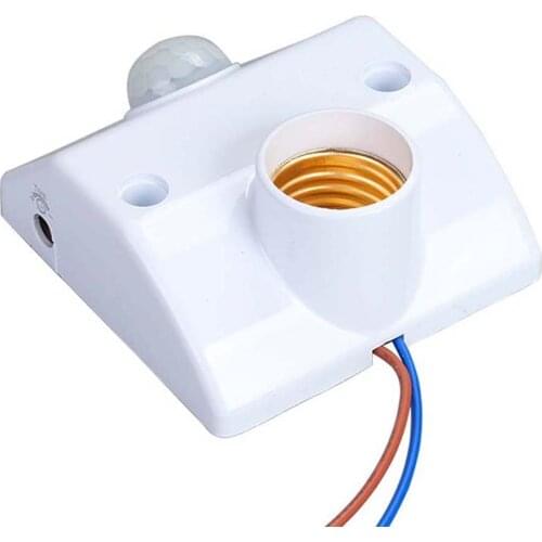 E27 Lamp Holder Infrared Motion PIR Sensor Automatic LED Light Lamp Holder Switch DQ-Drop