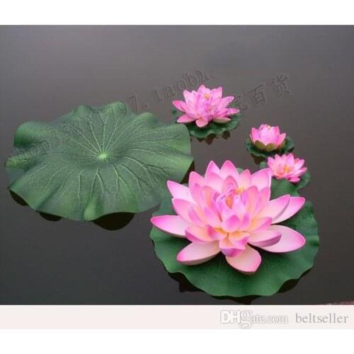 10 CM Diameter Beautiful Artificial Lotus Flower Floating Water Flowers For Christmas Ornament Wedding Party Decoration Supplies