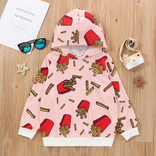 PatPat Kid Boy/Kid Girl French Fries Hooded Sweatshirt