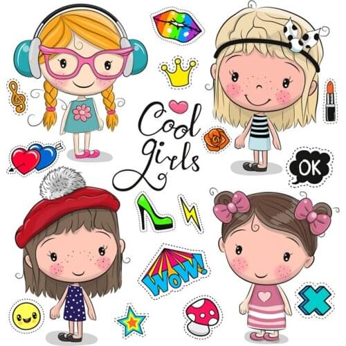 DIY Iron on Cute Animal Patches Set for Kids Clothing T-shirt Applique Heat Transfer Vinyl Unicorn Patch Stickers Easy Press