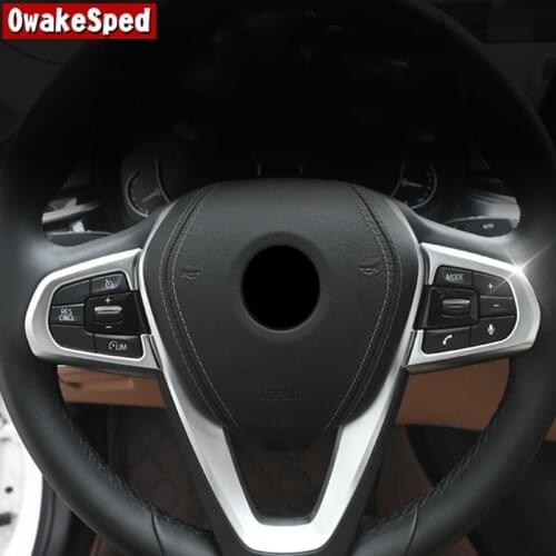 For BMW 5 Series G30 Interior Accessories Carbon Fiber Color Styling Steering Wheel Buttons Decoration Frame Cover Sticker Trim