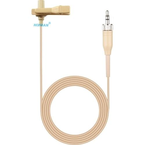 HIXMAN Beige LM3-SR OmniDirectiona Lapel Tie clip lav Lavalier Condenser Mic For Sennheiser Evolution G2 G3 G4 Wireless System