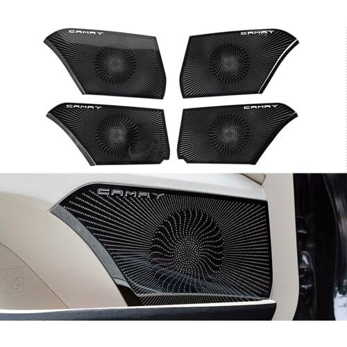 Or Toyota Camry 2018 2019 2020 Door Loudspeaker Sound Speaker Cover Trim Frame Sticker Car Styling Interior Accessories
