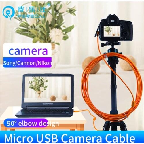 PERESAL Micro USB cable for Cannon eos 850D 90D Nikon D7500 D3400 D5600 camere tethered shooting cable 480MB speed