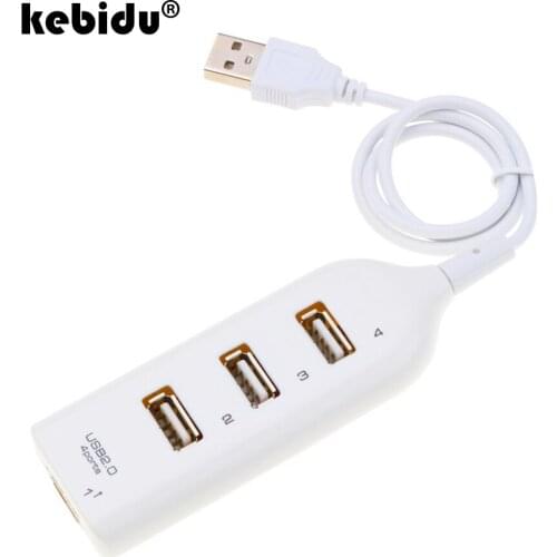 Kebidu Universal USB Hub 4 Port USB 2.0 Hub with Cable High Speed Mini Hub Socket Splitter Cable Adapter for Laptop PC