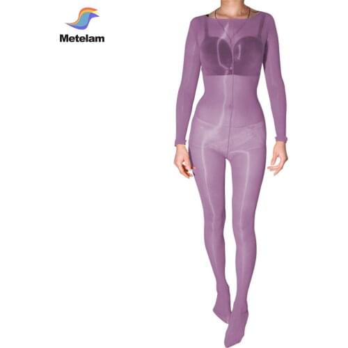 Metelam High Glossy Oil Shiny Full Bodystocking Nylon Bodysuit Tights Bodyhose Women Men Sexy Lingerie