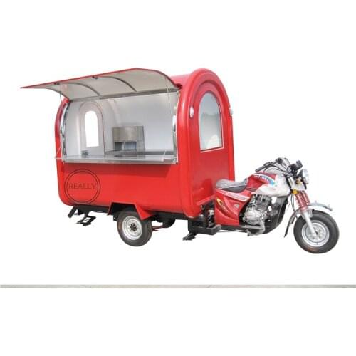 Commercial Outdoor Food Truck Mobile Beverage Kiosk Motorcycle Snack Cart