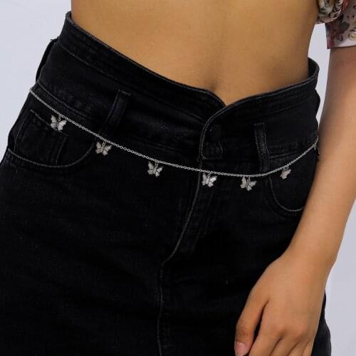 Sweet Sexy Butterfly Pendant Belly Chain Fashion Cute Body Waist Chain Beach Body Jewelry Gifts