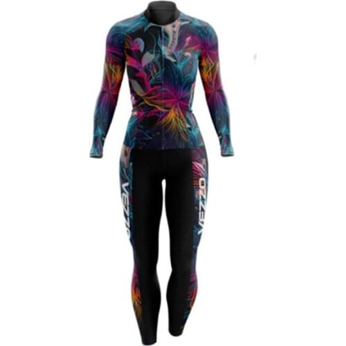 2022 New Vezzo Cycling Jumpsuit Conjunto Long Female Monkey Cyclist Brief Sets Overalls For Women Summer Clothing Bike Fitness