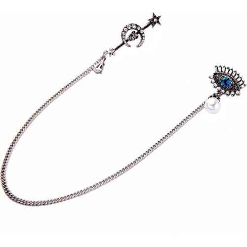 New Arrival Fashion Women Chain DIY Brooch Crystals Charm Star Sparking Chain Brooches Lady Dress Decoration