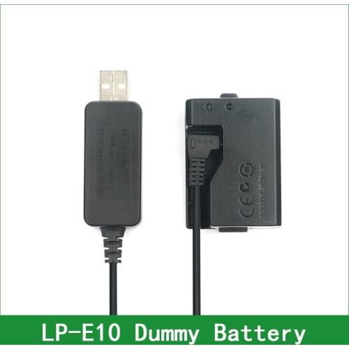 5V USB Drive Cable Power For Canon ACK-E10 DR-E10 EOS 1100D 1200D 1300D 1500D 3000D X50 X70 X80 X90 Rebel T3 T5 T6 T7 LP-E10