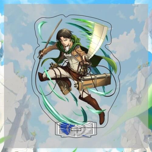 New Attack On Titan Acrylic Figure Stand Cosplay Anime Figure Decoration Model Plate Desk Decor Cosplay Keychain For Men Gifts