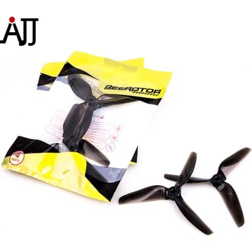 10Pairs BeeRotor BW 5x5'' 5050 CW CCW Propeller 3-Blades Props Transparent Black Blue Pro BW5050-Black-5