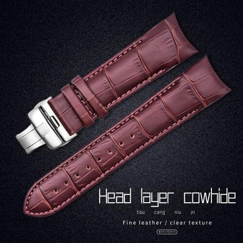 Calfskin Genuine Leather Watch Band 24mm for Tissot Couturier T035.627A/T035.614A Watch Strap Wrist Bracelet Watch Accessories