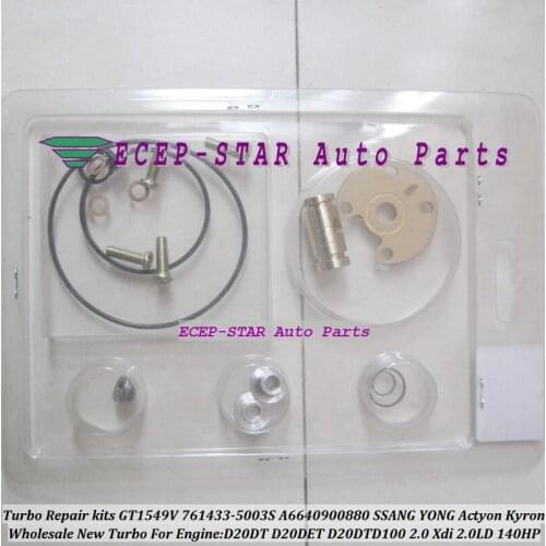 Turbo Repair Kit GT1549V 761433 761433-0003 A6640900880 A6640900780 For SSANG YONG Actyon A200XDi Kyron M200XDi D20DT 2.0L Xdi