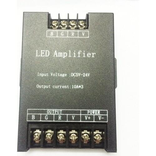 150W 360W 720w DC5-24V 5V 12V 24V 30A LED RGB Amplifier Controller Signal Repeater for 3528 /5050 RGB Led strip light