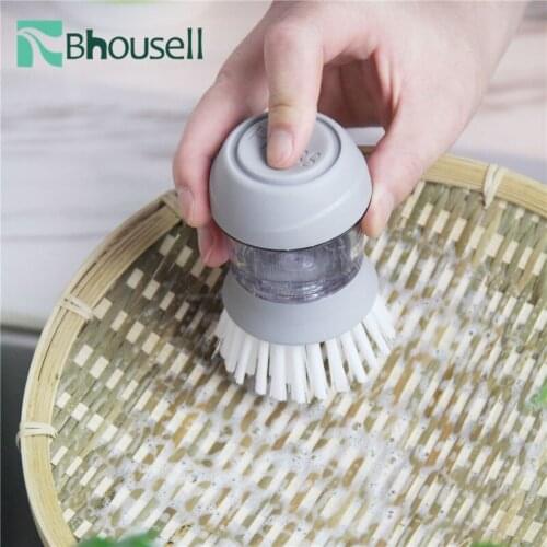 Creative Kitchen Product Pan Cleaning Brush Push-type Pan Washing Brushes Multifunctional Kitchen Cleaning Accessories Tools