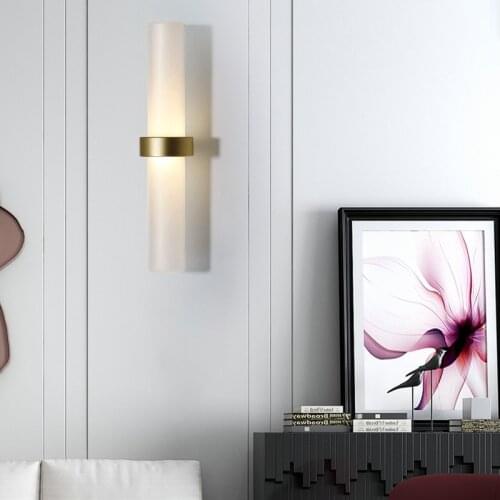 Modern Gold Metal Glass Wall Light Home Hotel Living Room Dining Room Bedroom Beside Bedroom Art Wall Lamp WA248