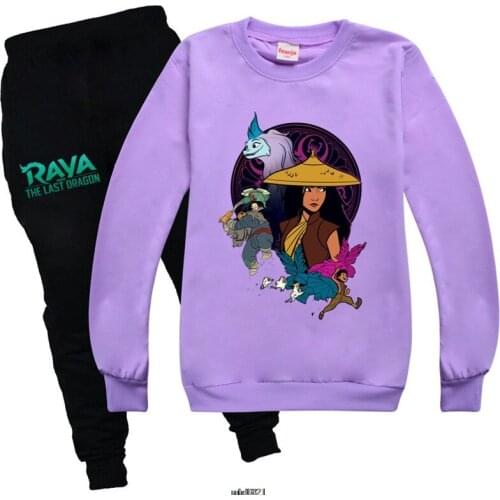 Raya and The Last Dragon Kids Tracksuit Girl Clothes Set Children Sportwear Clothing Fashion Sport Suit School Party