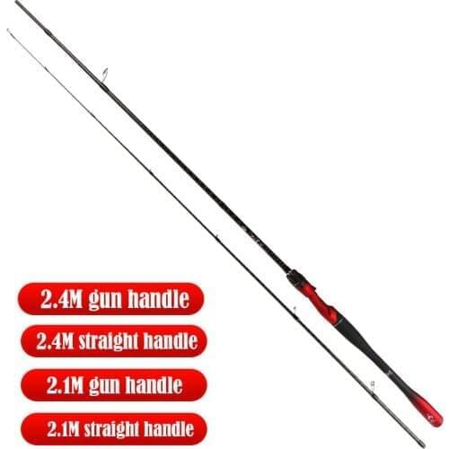 Fishing Rod Lure Pole Non-Slip Straight Handle/gun Handle Carbon Fishing Rod High Sensitivity Fishing Rod