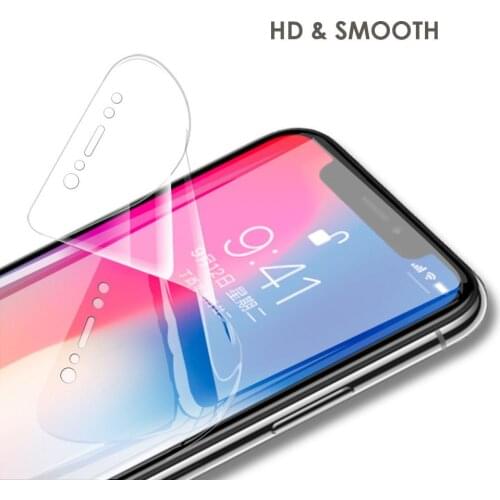 HD Soft TPU Full cover screen protector Nano-coated front film For iPhone X 8 7 6 6s Plus (Not tempered glass)