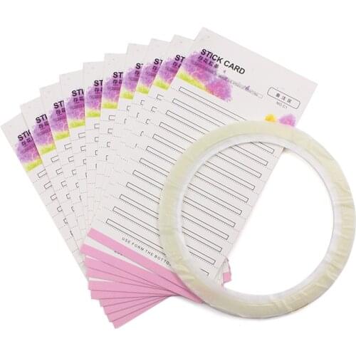 10 sheets Cluster Eyelash Paste Storage Card Pre-made Volume Eyelash in Advance to Increase the Speed of Grafting