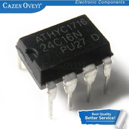 10pcs/lot 24C16 24C16N 24C16AN 24C16BN AT24C16 AT24C16N AT24C16AN AT24C16BN AT24C16-PU27 DIP-8 In Stock