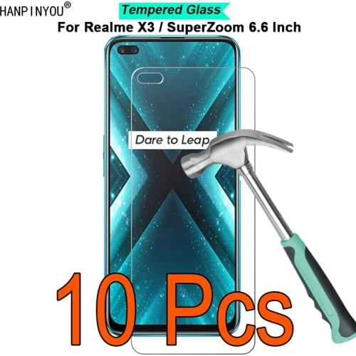 10 Pcs/Lot For Realme X3 / SuperZoom 9H Hardness 2.5D Toughened Tempered Glass Film Screen Protector Guard