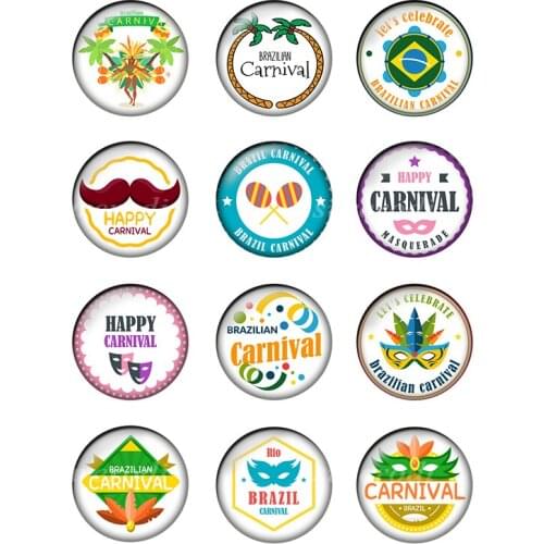 24pcs/lot Brazil Carnival Glass Cabochons 10mm 12mm 14mm 18mm 20mm 25mm Flat Back DIY Jewelry Making Findings & Components T164