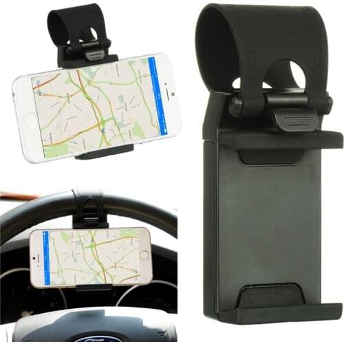 Car Steering Wheel Phone Holder For iPhone 7 plus Samsung S8 Xiaomi Redmi 4 Bike Clip Mount GPS Rubber Band Mobile Phone Stand