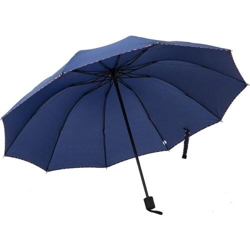125CM Big Top Quality Umbrella Men Rain Woman Windproof Large Umbrellas Male Women Sun 3 Folding Big Umbrella Outdoor Parapluie