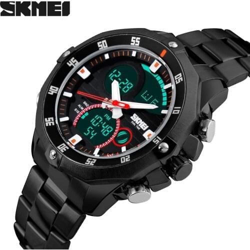 SKMEI Luxury Brand Men Military Sports Watches Mens Quartz LED Digital Hour Clock Male Full Steel Wrist Watch Relogio Masculino