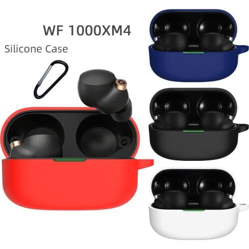 For Sony WF-1000XM4 Case Solid color Non-slip Silicone Protect Earphones Cover For Sony WF1000X M4 Headphones Case