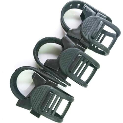 Black Rubber Bike Front Lamp Light Clamp Headlight Stand 360 Degree Rotation Bicycle LED Flashlight Torch Mount Holder Clip