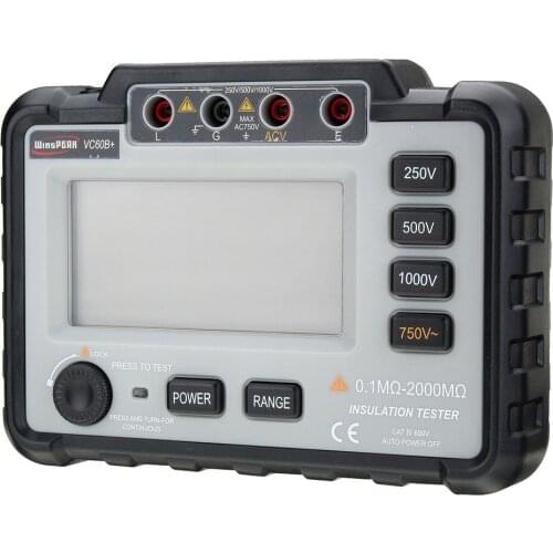 VC60B+ Digital MegOhm Meter Insulation Tester 250/500/1000V DC Resistance
