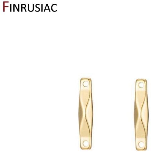 DIY Jewelry Supplies 14K Gold Plated Small Stick Charms Connector Accessories For Jewelry Making Components