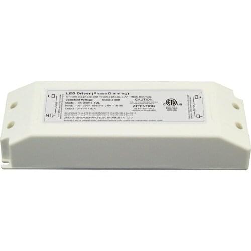 45W 48V constant voltage dimmable LED driver with Triac Dimming (leading edge and trailing edge) ETL certificate