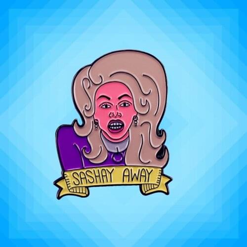 Sashay Away Rupauls Drag Race Enamel Brooch Pins Badge Lapel Pin Brooches Alloy Metal Fashion Jewelry Accessories