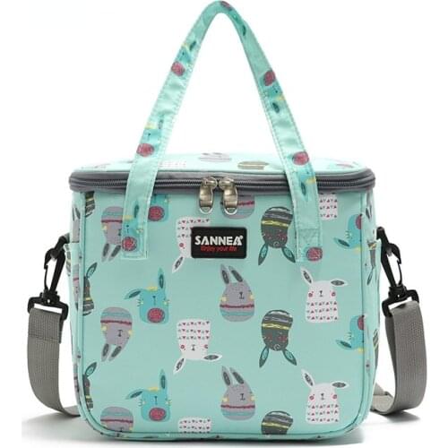 7L Insulated Ice Storage Organizers Flora Print Waterproof Cooler Baby Bags For Mom Thermal Insulated Ice Lunch Boxes Container