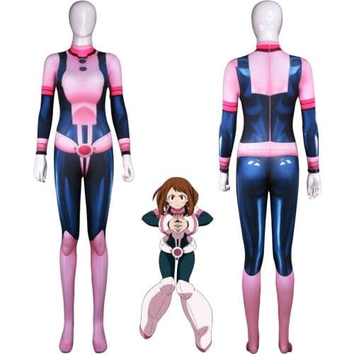 Uraraka Cosplay Costume Spandex 3D Printing Cosplay Uraraka Freeshipping Halloween costumes for woman
