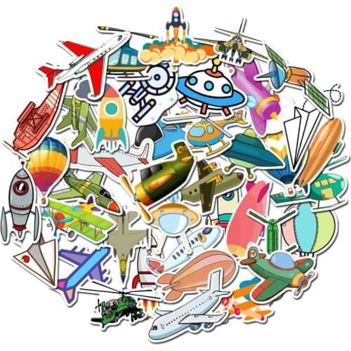 LL-096# Cartoon Flying Tools 40/pcs PVC Classic cartoon Art Crafts collection Gift wall Design Graffiti Stickers