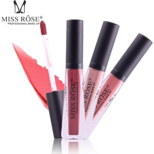 MISS ROSE 9Color/Set Fashion Lady Red Matte Liquid Lipstick Velvet Waterproof Moisturizing Long-lasting Nude Lip Gloss Cosmetic