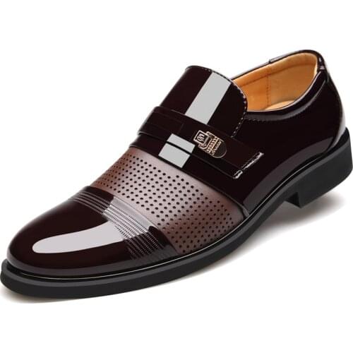 Luxury brand Summer Men Hollow Out Men Formal Shoes Men Microfiber Leather Quality Shoes Breathable Men Shoes For Business 37-46