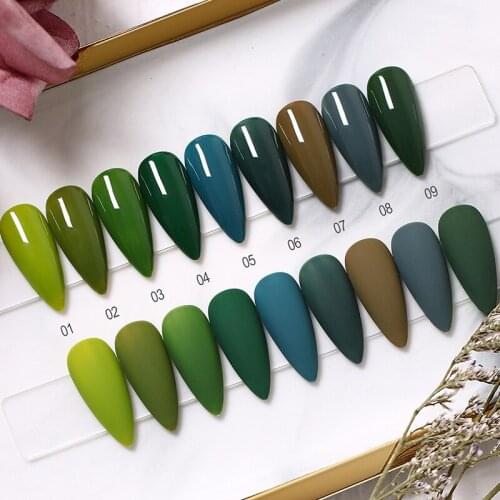 Nail polish set 2020 new misty forest 9-color small set phototherapy nail glue