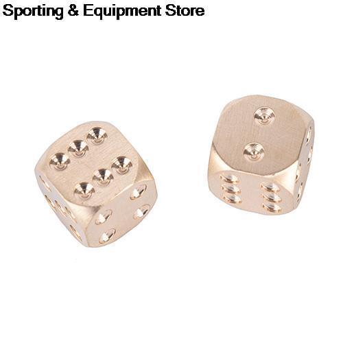 New Gold Brass Solid Dice Manual Grinding Bar Creative Dice Toys Game Entertainment Accessories 13mm