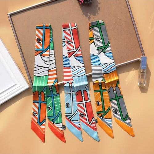 New Womens Silk Neck Scarf Twill Satin Cloth Headscarf Variety of Decorative Scarves Shawls Ladies Hairband G56