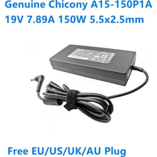 Genuine 19V 7.89A 150W 5.5x2.5mm Chicony A15-150P1A A150A010L AC Adapter For CLEVO W650KK1 P651RA P955EP6 P950HP6 Laptop Charger