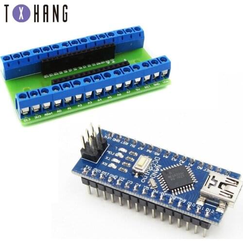 1pcs NANO V3.0 3.0 Controller Terminal Adapter Expansion Board NANO IO Shield Simple Extension Plate For Arduino AVR ATMEGA328P