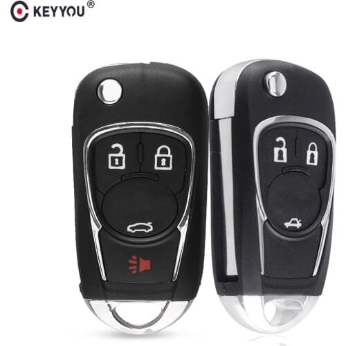 KEYYOU Folding Flip 3 4 Buttons Remote Car Key Shell Cover Fob For Chevrolet Cruze Equinox Impala Malibu Sonic Camaro